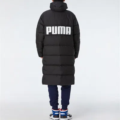 Puma Long Oversized Down Jacket 'black White'