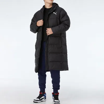 Puma Long Oversized Down Jacket 'black White'