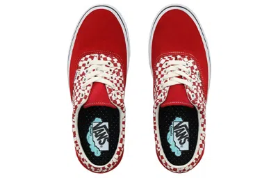 Vans Comfy Cush Era Men's Low Shoe Tear Check Racing Red/true White In Multi