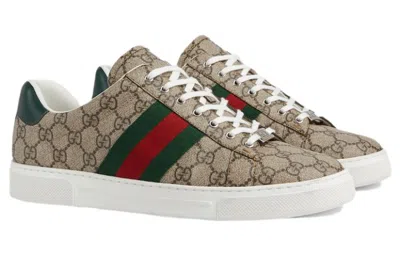 Gucci Men Ace Supreme Gg Fabric Low-top Sneakers In Multi
