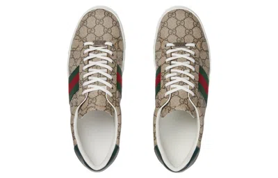 Gucci Men Ace Supreme Gg Fabric Low-top Sneakers In Multi