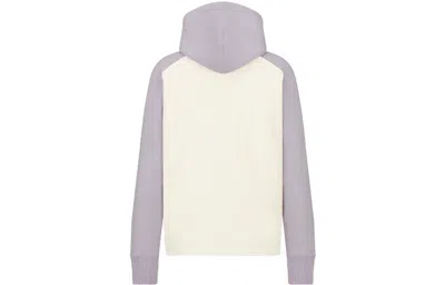 Dior Men's  X Kenny Scharf Crossover Fw21 Cotton Fleece Hooded Long Sleeves Gray White Colorblock