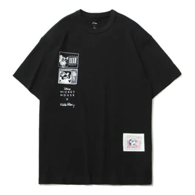 Li-ning X Disney Mickey X Keith Haring Tee 'black White'