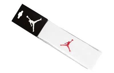 Air Jordan Headband 'white Red' In White