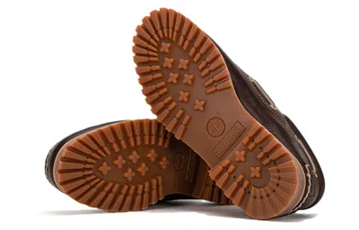 Timberland Authentic Brown Loafers With Embossed Logo On The Side In Leather Man