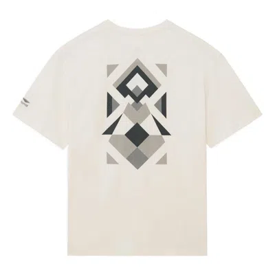 Li-ning Geometry Graphic Pocket T-shirt 'beige' In White