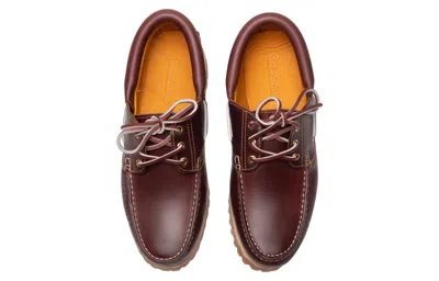 Timberland Authentic Brown Loafers With Embossed Logo On The Side In Leather Man