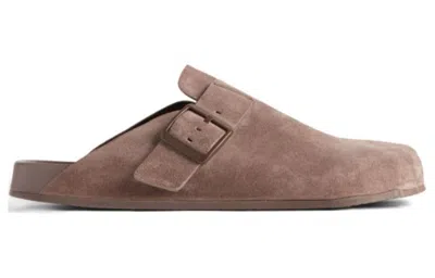 Balenciaga Sunday Buckled Mules In Brown