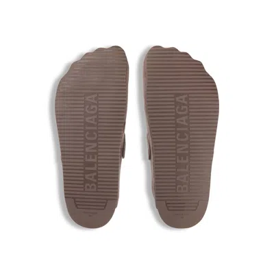 Balenciaga Sunday Buckled Mules In Brown