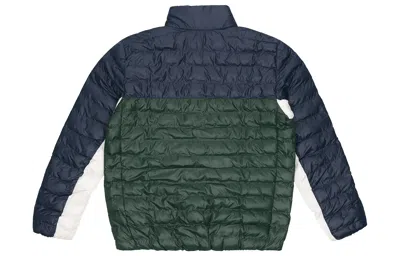 Nike Athleisure Casual Sports Stand Collar Protection Against Cold Stay Warm Jacket Blue Green Color In Multi