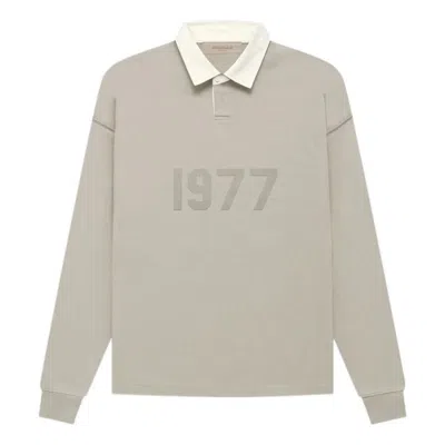 Essentials Fear Of God Fw22 1977 Henley Rugby Polo 'smoke' In Green ...