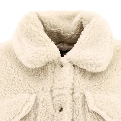Ugg Button-up Faux Shearling Jacket In Neutral