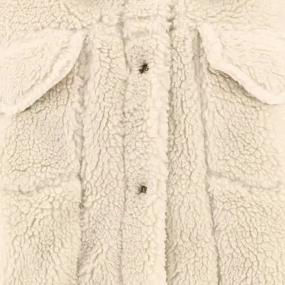 Ugg Button-up Faux Shearling Jacket In Neutral