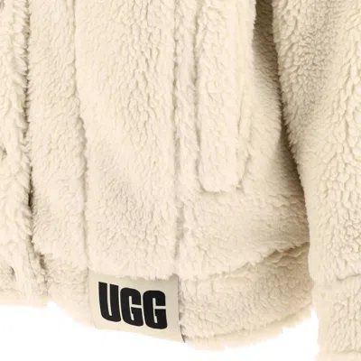 Ugg Button-up Faux Shearling Jacket In Neutral