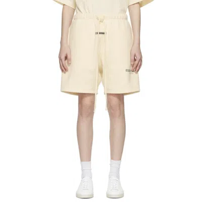 Essentials Fear Of God  Ss20 Fleece Shorts Buttercream In White