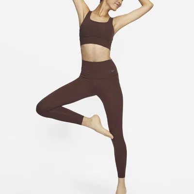 Nike (wmns)  Zenvy Gentle-support High-waisted Leggings 'earth' In Brown