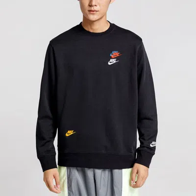 Nike Embroidered Round Neck Pullover Sweaters Autumn 'black'