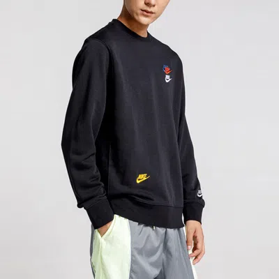 Nike Embroidered Round Neck Pullover Sweaters Autumn 'black'
