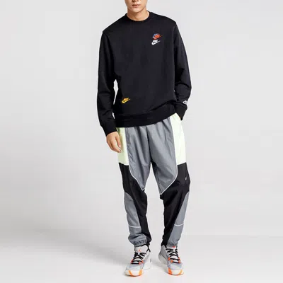 Nike Embroidered Round Neck Pullover Sweaters Autumn 'black'