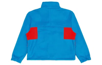 Nike Casual Cozy Contrasting Colors Fleece Jacket Blue