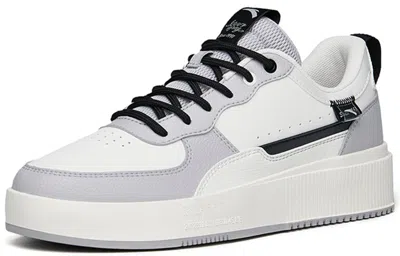 Anta Skateboarding Shoes 'white Black Grey' In Gray