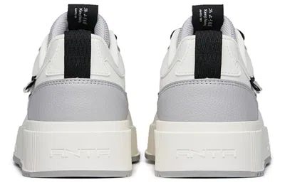 Anta Skateboarding Shoes 'white Black Grey' In Gray