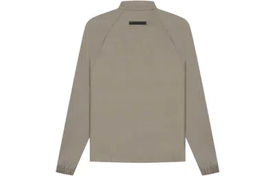 Essentials Fear Of God  Ss21 Half Zip Track Jacket Taupe In Burgundy