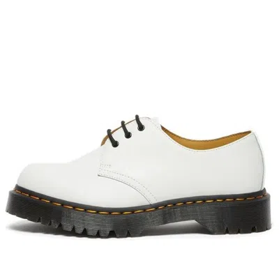 Dr. Martens White 1461 Smooth Platform Derbys In White Smooth