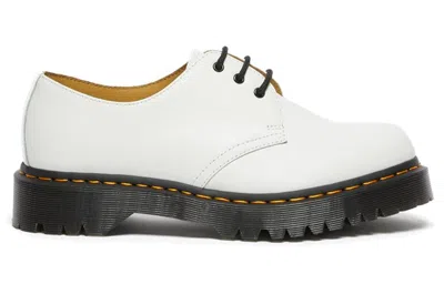 Dr. Martens White 1461 Smooth Platform Derbys In White Smooth
