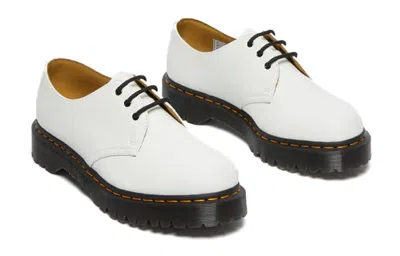 Dr. Martens White 1461 Smooth Platform Derbys In White Smooth