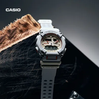 Casio G-shock Analog-digital 'grey' In Blue