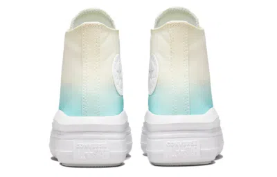 Converse Chuck Taylor All Star Hi Move Ombre Canvas Platform Sneakers In Egret/light Dew-white
