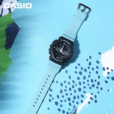 Casio G-shock Analog-digital 'blue' In Black