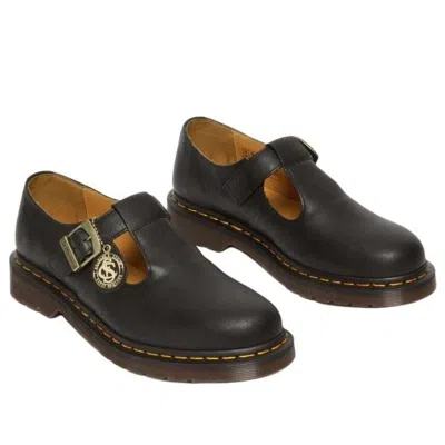 Dr. Martens Herren T-bar Regency Leder Mary Jane Schuhe In Schwarz