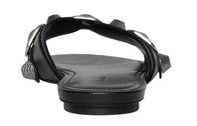 Balenciaga 10mm Cagole Leather Sandals In Black