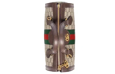 Gucci Ophidia Medium Top Handle Bag In Brown
