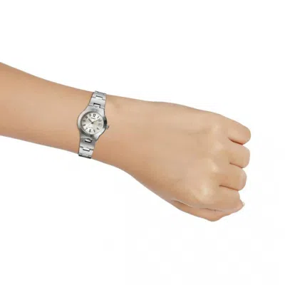 Casio Quartz Waterproof White Analog In Metallic