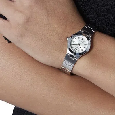 Casio Quartz Waterproof White Analog In Metallic