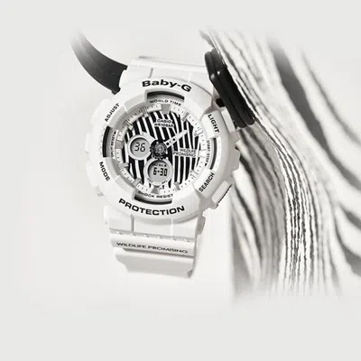 Casio G-shock Analog-digital 'white' In Metallic