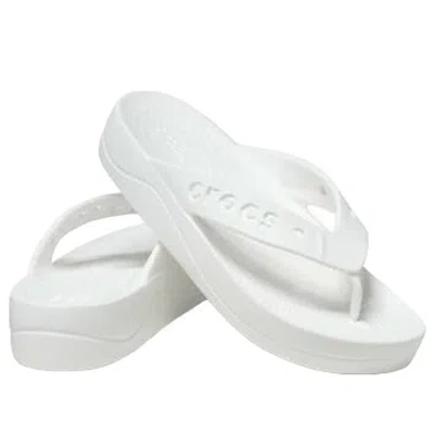 Crocs Baya Platform Flats Unisex White 9