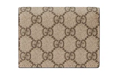 Gucci Gg Marmont Card Case Wallet In Nude