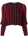 SONIA RYKIEL tight longsleeves striped pullover,16354851SA