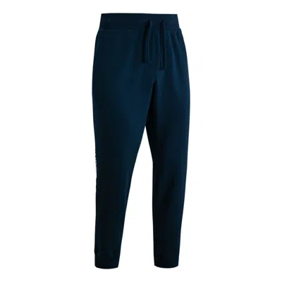 Under Armour Rival Wordmark Jogger Fleece Pants 'black' In Blue
