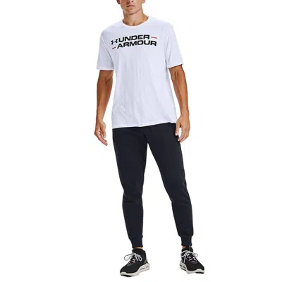 Under Armour Rival Wordmark Jogger Fleece Pants 'black' In Blue