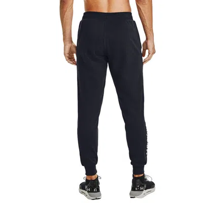 Under Armour Rival Wordmark Jogger Fleece Pants 'black' In Blue