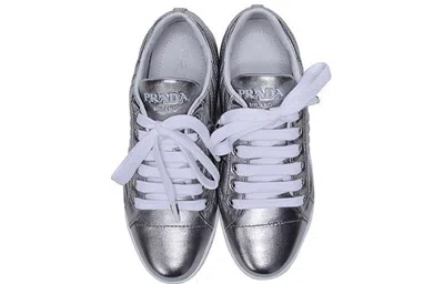 Prada (wmns)  Leather Sneakers 'silver'