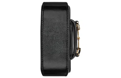Gucci 1955 Horsebit Mini Grained-leather Shoulder Bag In Black
