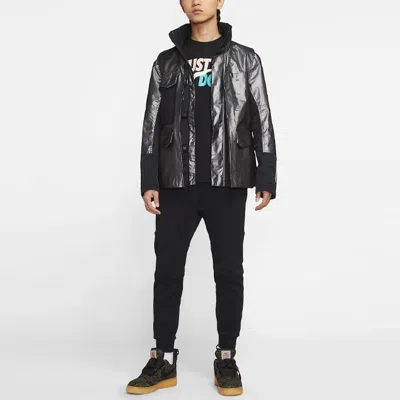 Nike Nsw Tech Pack Stay Warm Athleisure Casual Sports Windproof Waterproof Jacket Metallic Silver Go In Black