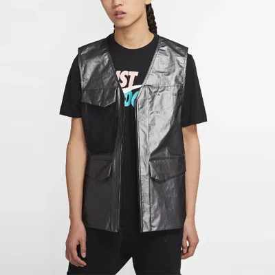 Nike Nsw Tech Pack Stay Warm Athleisure Casual Sports Windproof Waterproof Jacket Metallic Silver Go In Black