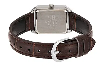 Casio Dress Series Dial Brown Belt Quartz Whitedial Plate Whitebrown Analog